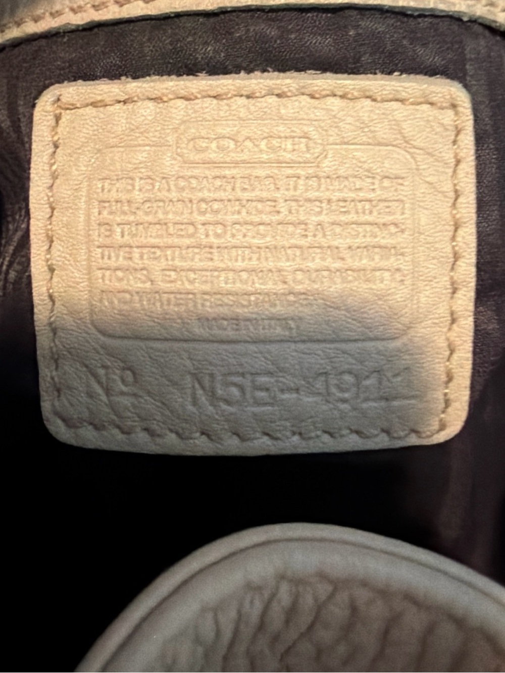 Vintage Coach Sonoma Drawstring Backpack N5E-4911 4911 EUC Pebbled Leather Italy - Picture 6 of 10